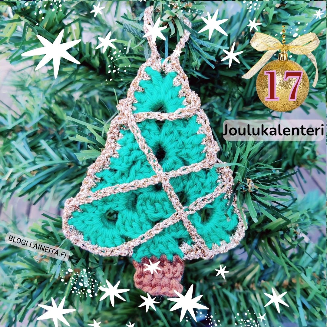 joulukalenteri-17-2025-virkattu-kuusenkoriste-joulukuusi-laineita